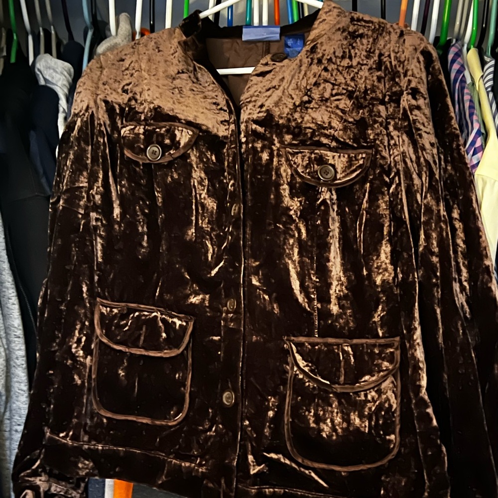 JH Collectibles Brown Velvet Jacket